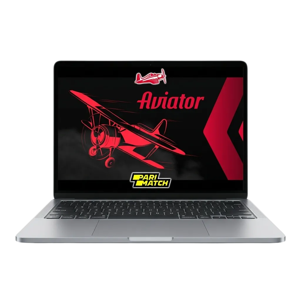 Parimatch Aviator crash game interface showing a flying plane and rising multiplier.