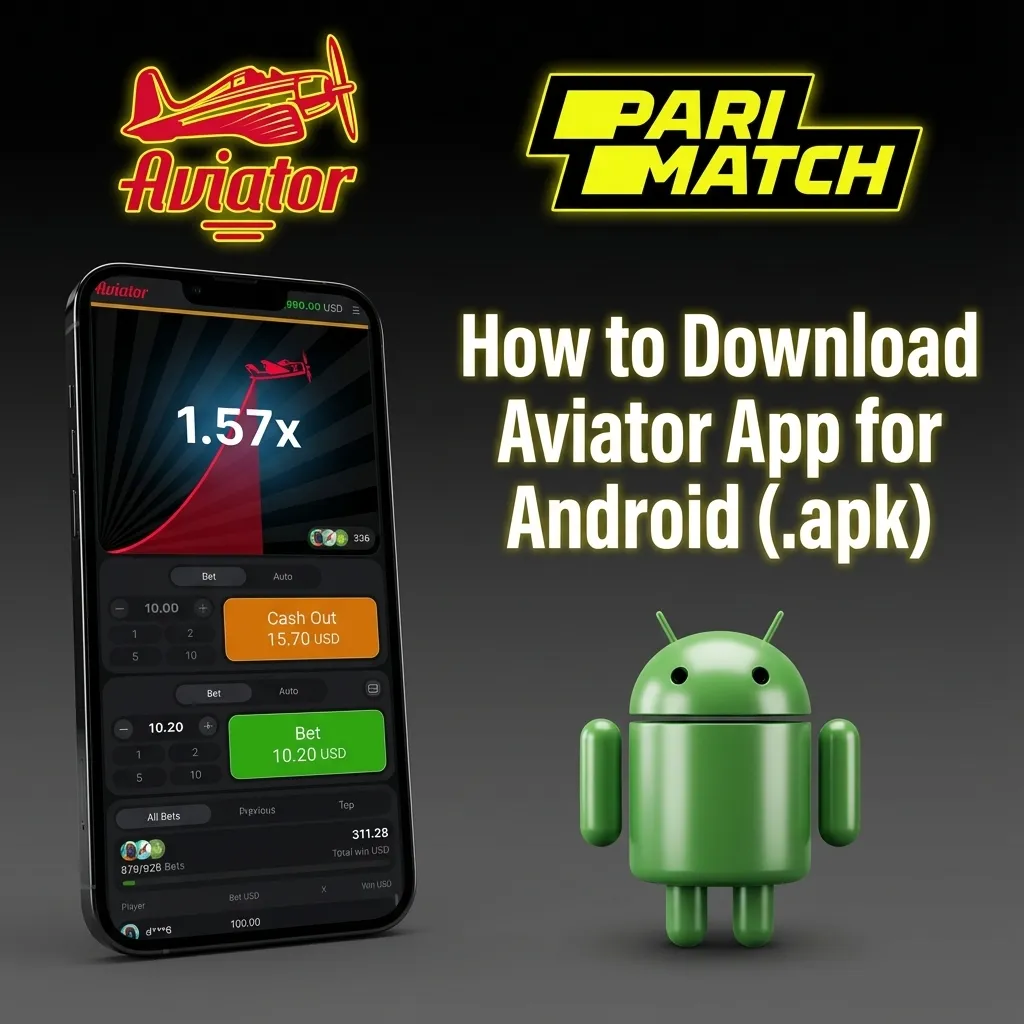 Downloading the Parimatch Aviator mobile app APK for Android.