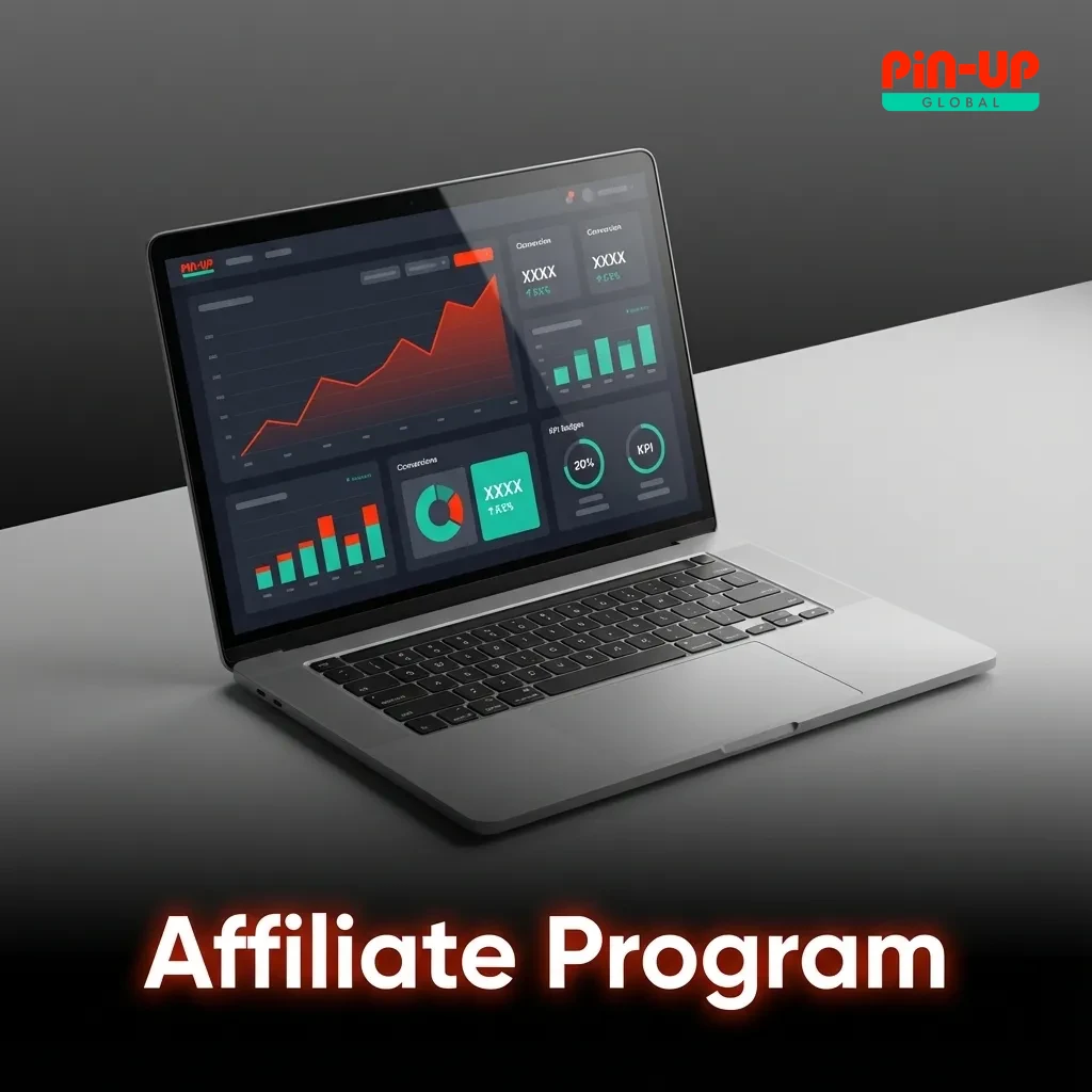 Pin-Up Partners affiliate program promotional graphic showing revenue opportunities.