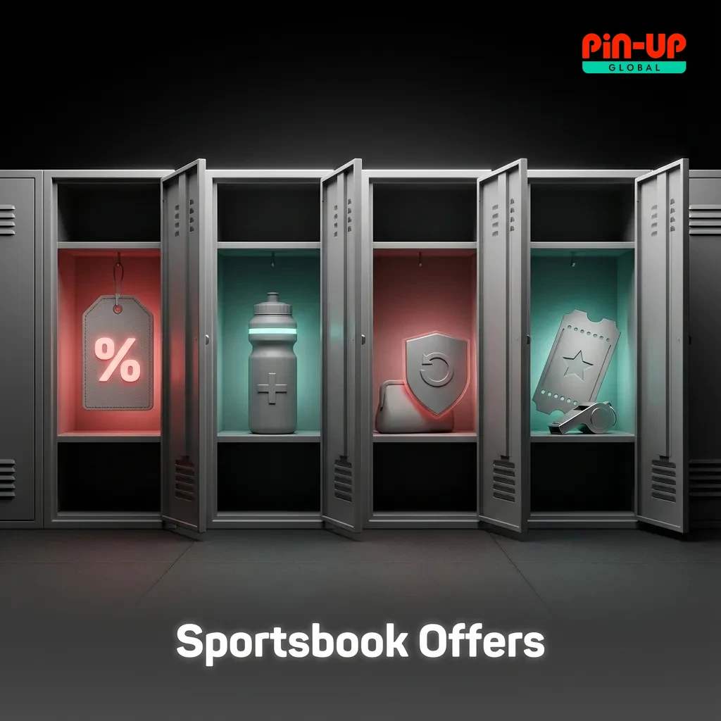 Sportsbook offers including Accumulator Bonus, CashOut feature, and Cashback on accumulators.