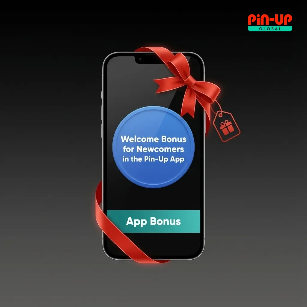 Pin-Up app welcome bonus banner offering 125% up to INR 25,000 for new users.