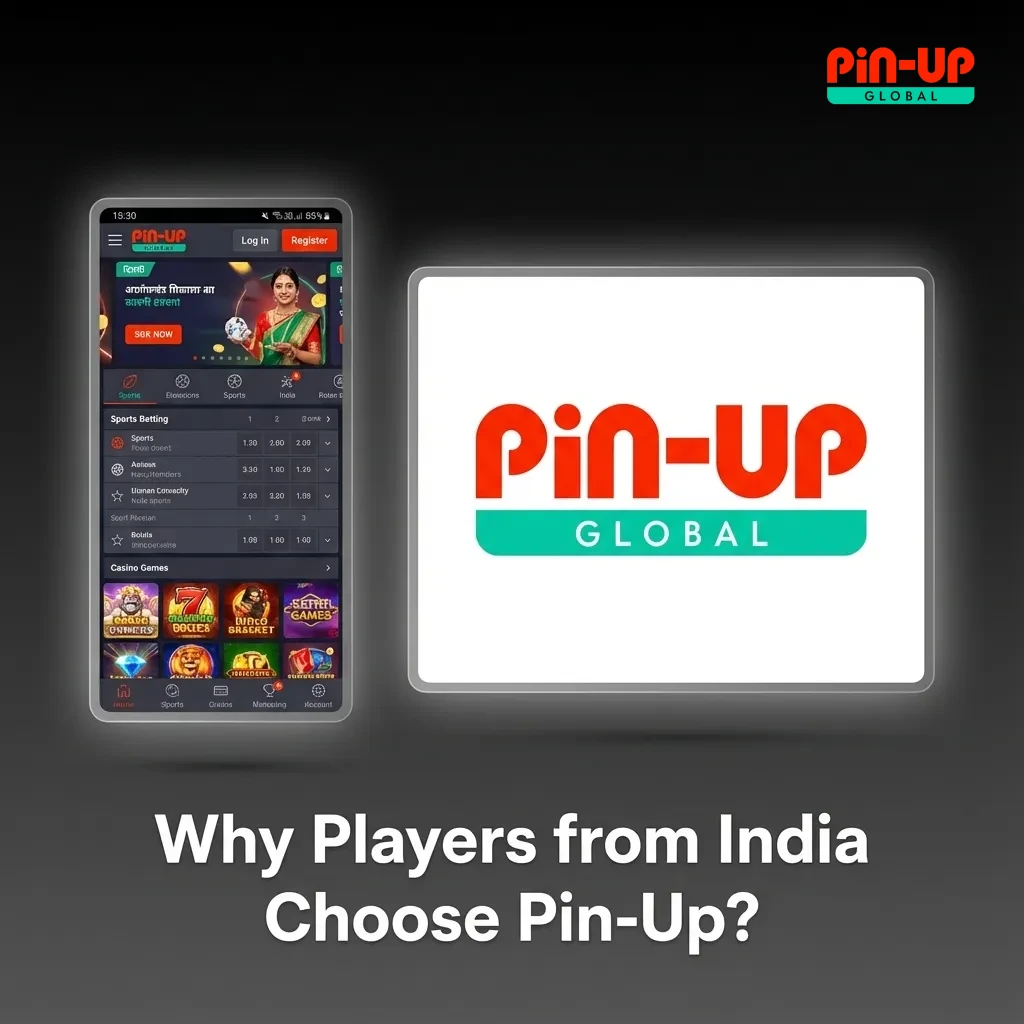 Pin-Up features for Indian players: UPI payments, INR support, Hindi language, and Teen Patti.