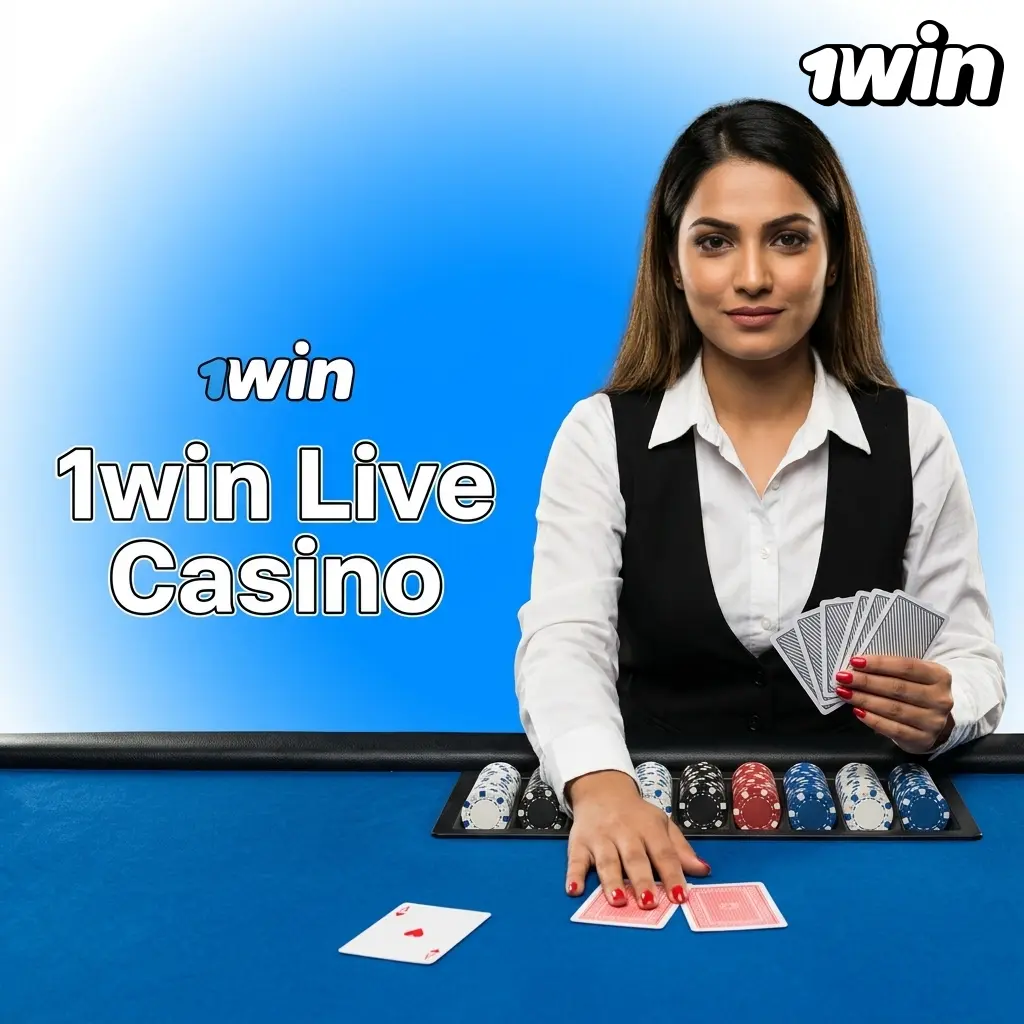 1win live casino lobby showing 500+ HD-streamed tables with professional dealers hosting Teen Patti, Baccarat, and Roulette in INR