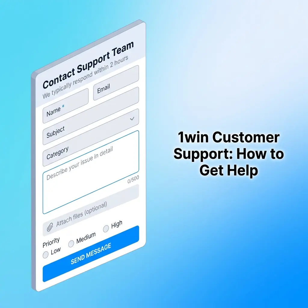 1win customer support team helping a player via live chat on a desktop screen, showing 24/7 assistance
