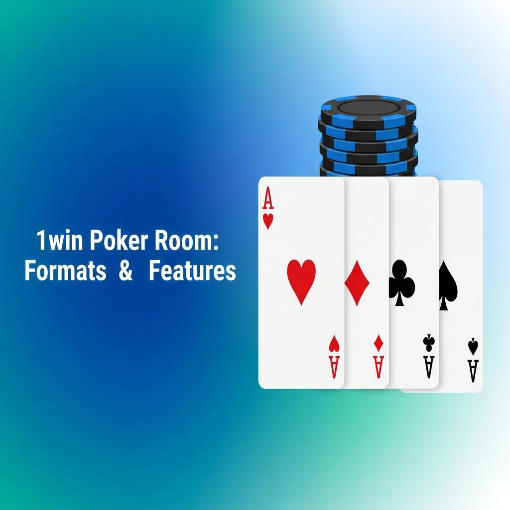 1win Poker Room featuring Texas Hold'em and Omaha cash tables, Sit-and-Go and MTT tournaments on mobile and browser