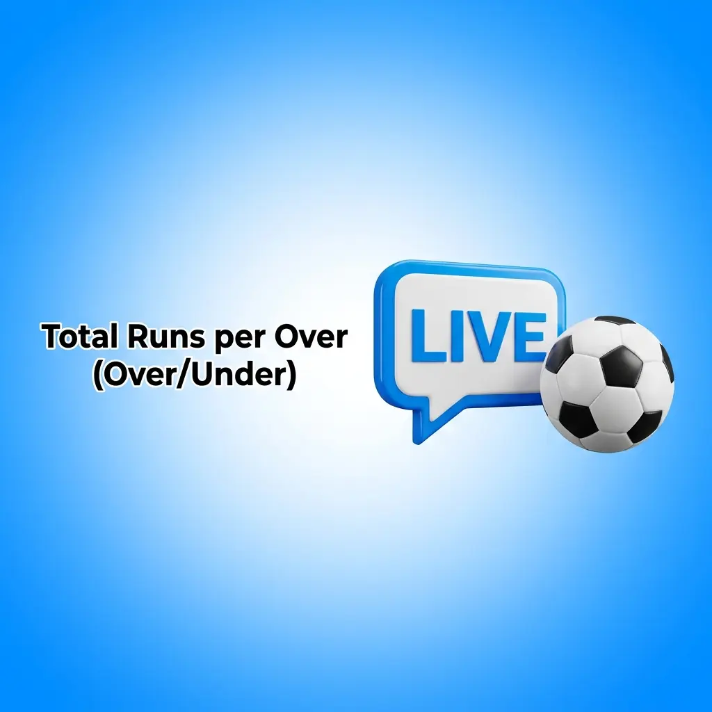 Cricket over/under runs per over market during T20 powerplay overs 1 to 6 with live betting options