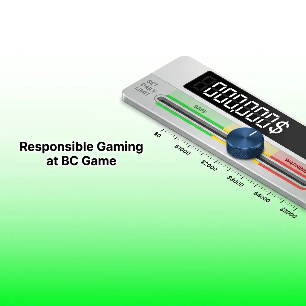 BC Game responsible gaming tools including deposit limits, wager limits, loss limits, and self-exclusion options in account settings