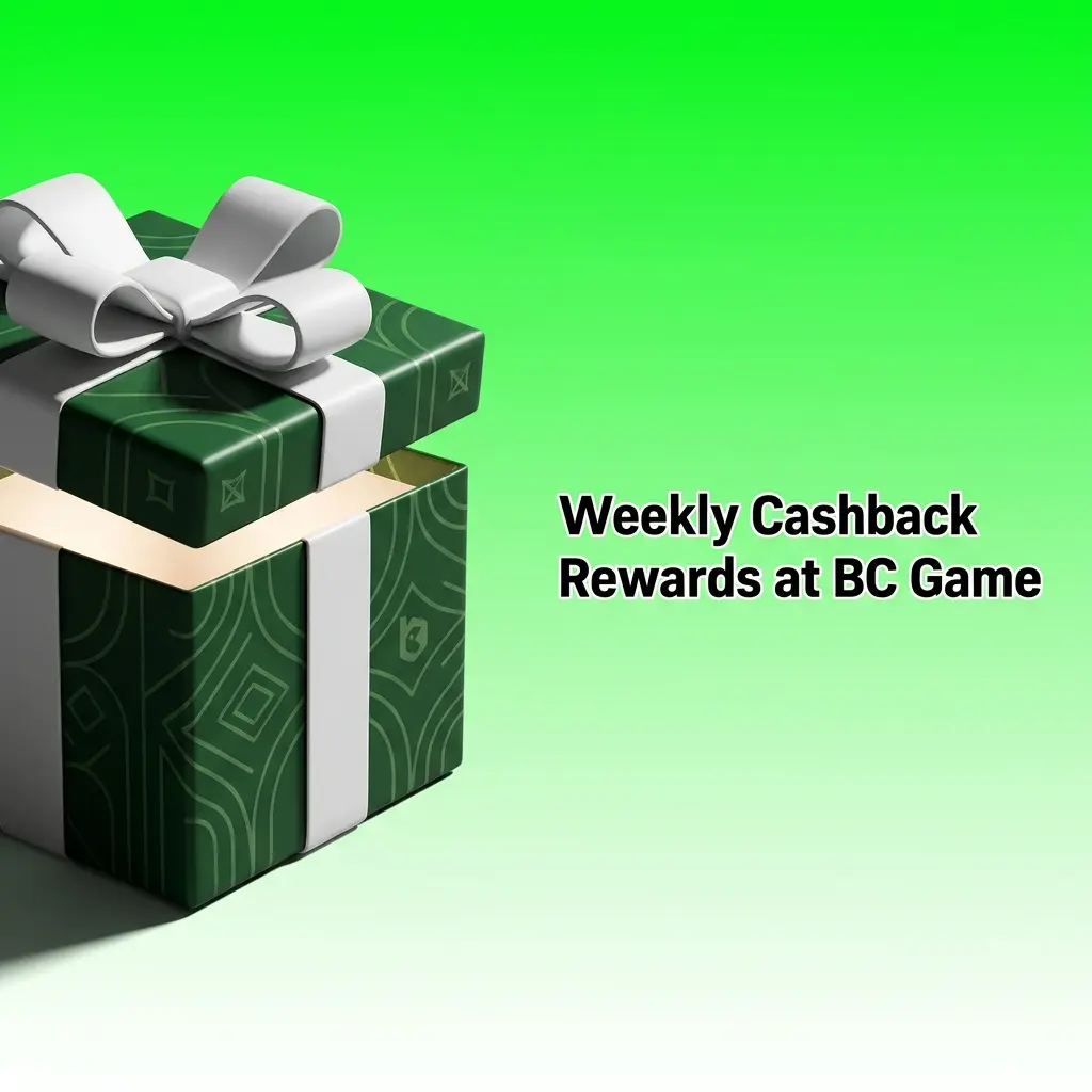Weekly cashback rewards at BC Game with automatic Monday payouts ranging from 1.05% to 5% based on VIP tier
