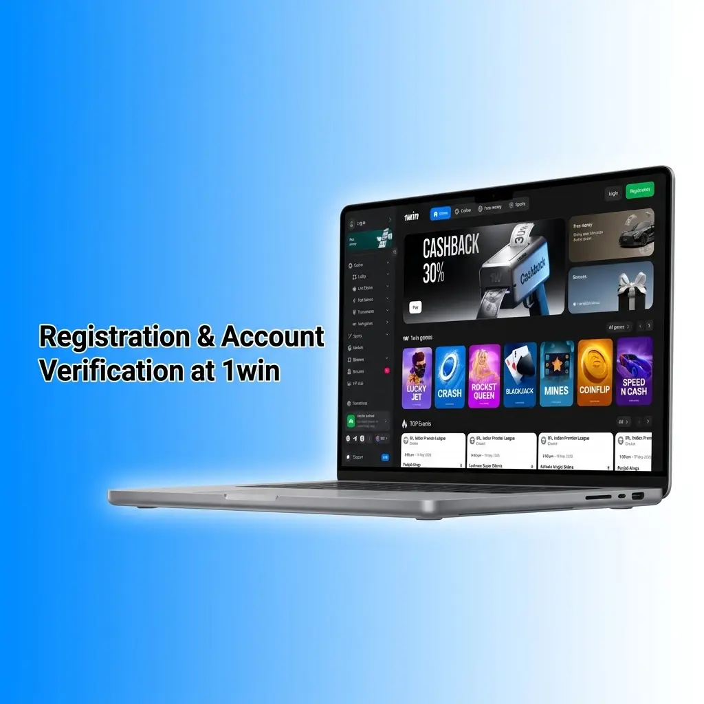 1win registration and account verification process showing KYC document requirements for Indian users including Aadhaar and PAN card